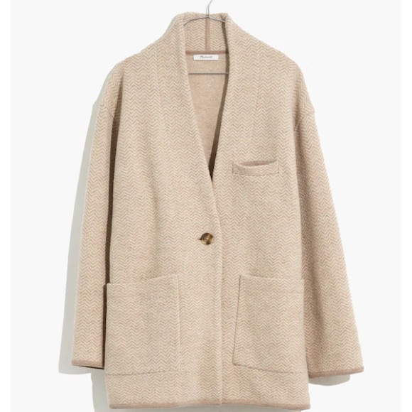 Madewell Jackets & Blazers - Madewell Taupe Herringbone Jacket